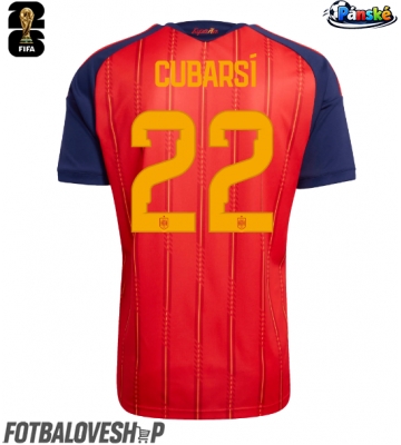 Španělsko Pau Cubarsi #22 Domácí Dres MS 2026 Krátký Rukáv
